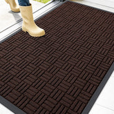 OLANLY felpudo vista frontal mostrando diseño y tamaño, protege la entrada