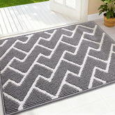 OLANLY felpudo frontal 36x24 con patrón geométrico y protección del suelo