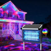 OnBeam vista frontal con luces proyectadas y control efectivo de insectos