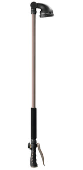 Orbit varilla 36" frente: empaque y acabado bronce, diseño elegante y funcional