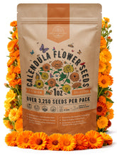 Organo Republic paquete frontal de semillas mostrando diseño y sello impermeable