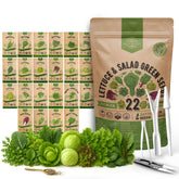 Organo Republic empaque frontal mostrando 22 sobres y bolsa sellada, ideal para conservar semillas