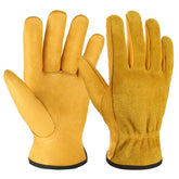 OZERO vista frontal del par de guantes dorados para protección resistente