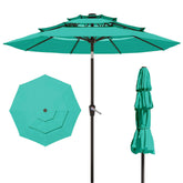 Patio Kingdom vista frontal turquesa mostrando sombra amplia