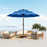 Patio Kingdom vista frontal de la sombrilla 10FT con amplia sombra