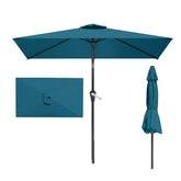 Patio Kingdom frontal de la sombrilla rectangular mostrando amplia sombra