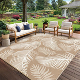 Pauwer alfombra exterior frontal color hoja marrón aporta estilo resistente