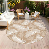 Pauwer vista frontal de la alfombra hoja marrón mostrando diseño elegante y protección