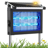 PhatroyYee vista frontal del mata mosquitos solar mostrando diseño compacto y función