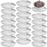 Planterhoma platillo frontal transparente que protege superficies y mantiene estética