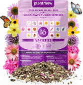PLANTMEW paquete frontal mostrando diseño y cantidad, beneficios para biodiversidad
