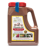 Plantskydd envase 3 lb frontal mostrando dosificador y cobertura, protección natural