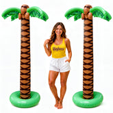 Playbees palmera inflable frontal mostrando diseño y presencia
