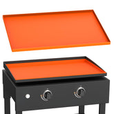 PLOSIF vista frontal cubriendo plancha Blackstone, protege eficazmente