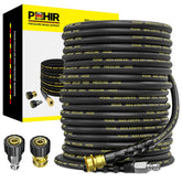 POHIR manguera frontal 125FT mostrando longitud y acabado resistente