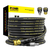 POHIR manguera frontal con longitud 25ft mostrando paquete y accesorios