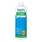 POOLIFE botella frontal mostrando etiqueta y capacidad, solución potente