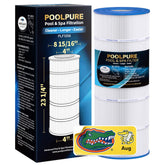 POOLPURE cartucho frontal mostrando forma y ajuste para recambio rápido