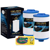 POOLPURE filtro spa frontal mostrando forma y tapas reforzadas para mayor durabilidad