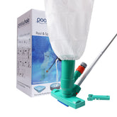 POOLWHALE vista frontal del aspirador mini jet vac que facilita limpieza rápida
