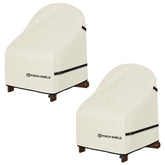 Porch Shield funda frontal beige protegiendo sillón y manteniendo su apariencia