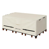Porch Shield funda beige para mesa de patio, protección impermeable