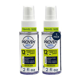 Proven frasco frontal pack de dos, muestra el diseño y tamaño compacto
