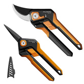 PrunePro vista frontal del empaque naranja mostrando herramienta durable