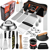 purechef vista frontal del kit con todos los accesorios y organización práctica