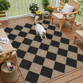 PureCozy frontal de alfombra ajedrez visible para combinar decoraciones