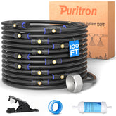 Puritron embalaje frontal mostrando el kit completo y rápido montaje