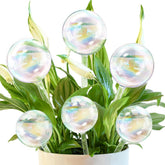 Pynqdfu esfera irisada frontal mostrando diseño decorativo y riego discreto