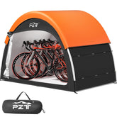 PZT cobertizo frontal mostrando espacio para varias bicicletas y acceso fácil