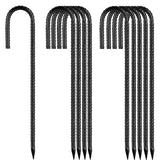 QNLONG estacas 12 pulgadas frontal mostrando paquete y cantidad