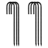 QNLONG paquete frontal de 6 estacas mostrando acabado negro y durabilidad