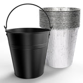 QuliMetal cubo recogegotas frontal mostrando montaje fácil y durabilidad