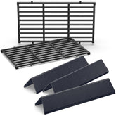 QuliMetal packaging frontal mostrando compatibilidad con Weber Spirit E210 y beneficio de ajuste seguro