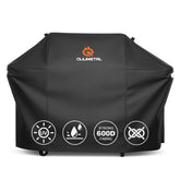 QuliMetal funda frontal de 63 pulgadas protegiendo parrilla Weber