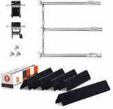 QuliMetal kit frontal en parrilla Weber Spirit mostrando reemplazo rápido