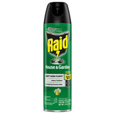 Raid aerosol frontal mostrando etiqueta clara y beneficios para control rápido