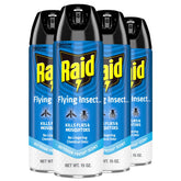 Raid envase frontal 15 oz mostrando diseño y beneficio eliminación rápida