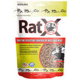 RatX envase frontal 18 oz mostrando el diseño y uso seguro