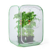 RESTCLOUD vista frontal de la jaula pop-up protegiendo plantas