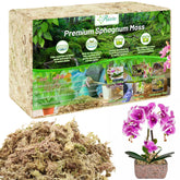 Riare paquete frontal de musgo sphagnum mostrando contenido y marca, ideal para cultivo