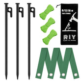 RIY estaca frontal del paquete mostrando robustez y seguridad