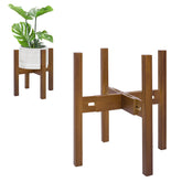 Rnined soporte frontal de bambú mostrando diseño estable y elegante