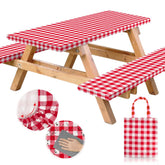 RNOONY mantel frontal rojo cuadros protege mesa y mejora estética