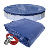Robelle cubierta frontal azul para piscina 21 ft protección contra invierno