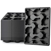 RooTrimmer bandeja frontal mostrando 12 celdas y ajuste para macetas 4"