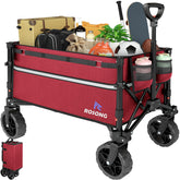 ROSONG vista frontal del carrito plegado, ahorro de espacio y transporte cómodo